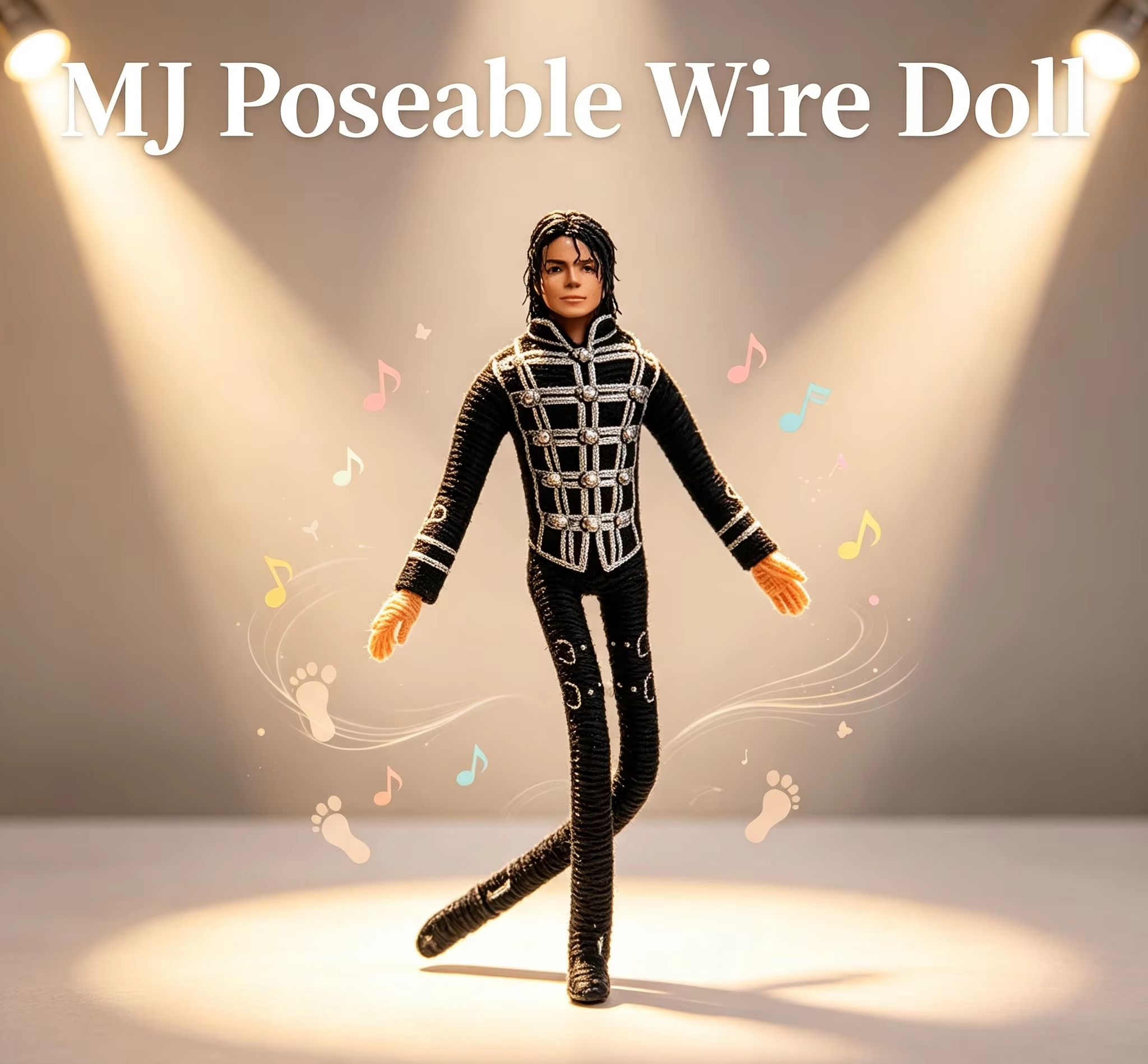 Anime Fan Merchandise - Boneka Plush Michael Jackson dengan Sendi