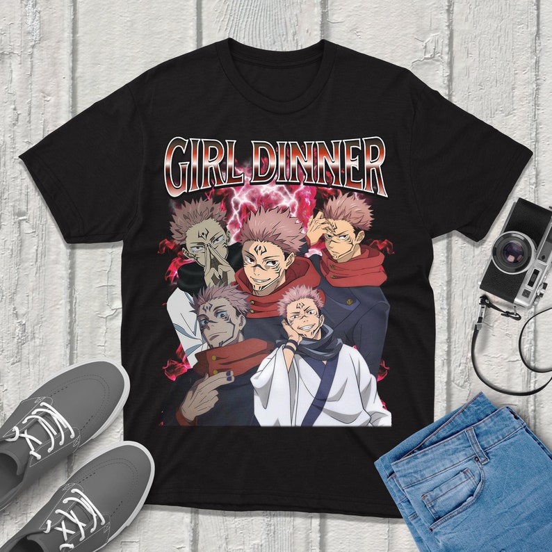 Jjk Anime Merchandise - Kaus Sukuna Jujitsu-Kaisen Pakaian Jalanan Pakaian