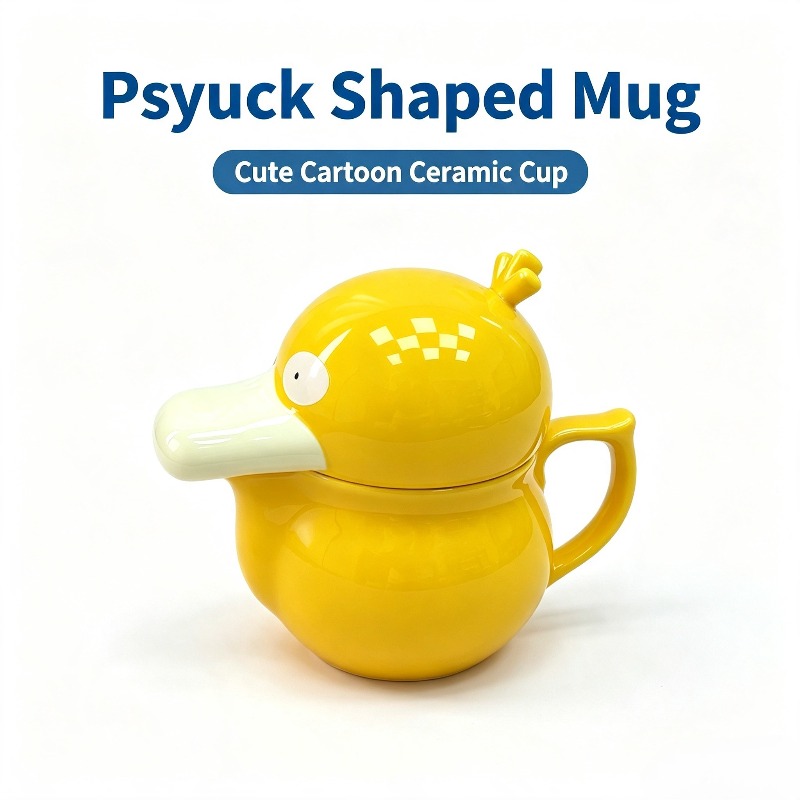 Anime Merchandise Mugs - Mug Keramik Rumah Psyduck Kreatif, Figur