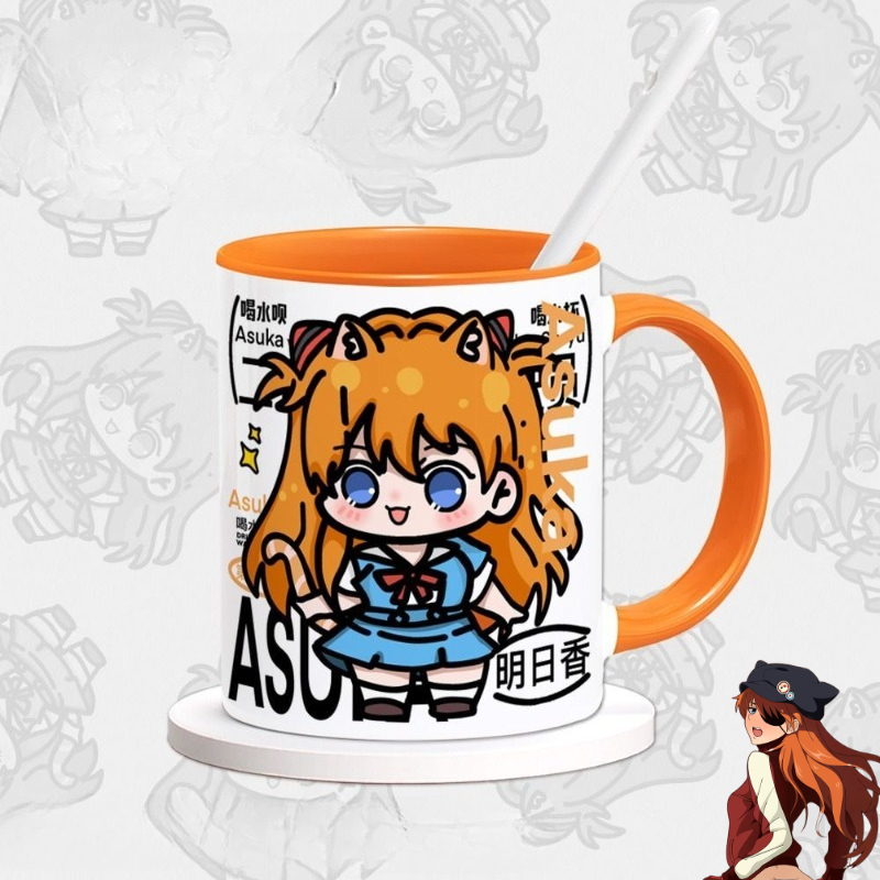 EVA Asuka Langley Soryu Mercha - Anime Merchandise Mugs ulasan dan harga