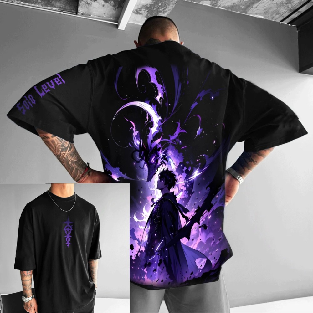 Kaus Gambar Cetak Besar Anime  - Anime Merchandise Solo Leveling ulasan dan harga